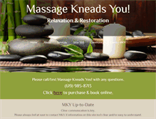 Tablet Screenshot of massagekneadsyou.com